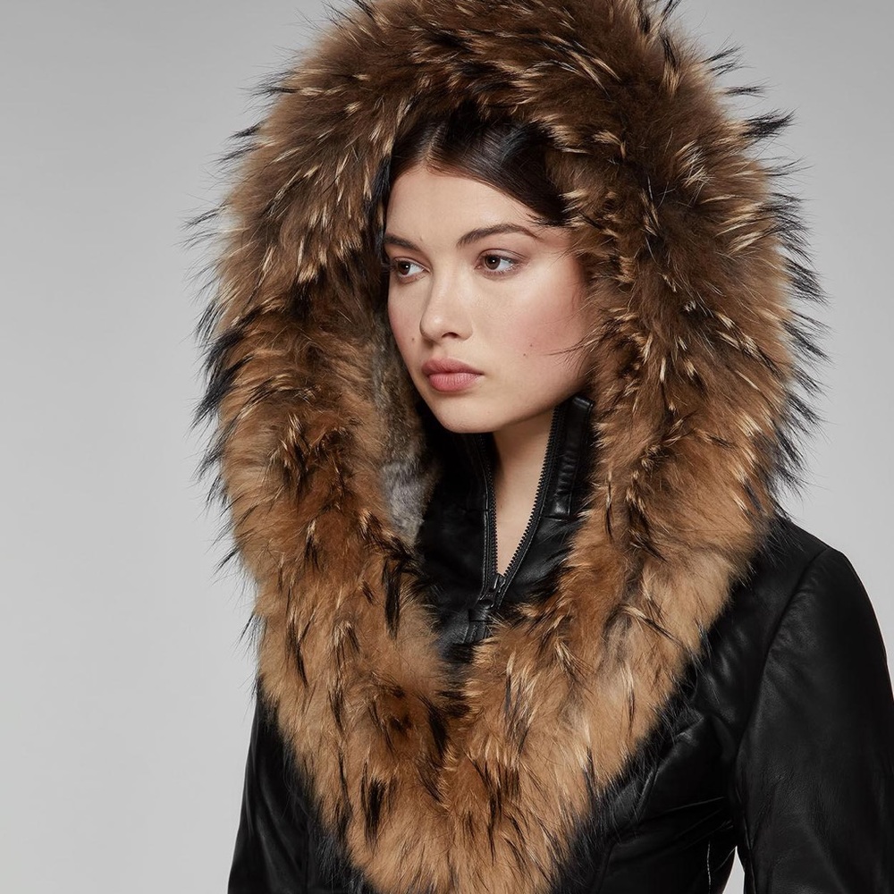 MACKAGE Ingrid Leather Down Jacket
